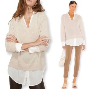 Brochu Walker The Looker Layered Sweater Almond